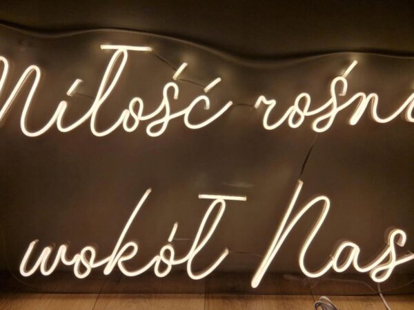 Neon LED Miłość rośnie wokół nas na wesele
