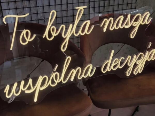 Neon LED To była nasza wspólna decyzja na wesele